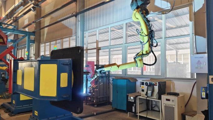 Welding equipment working on an attachment housing