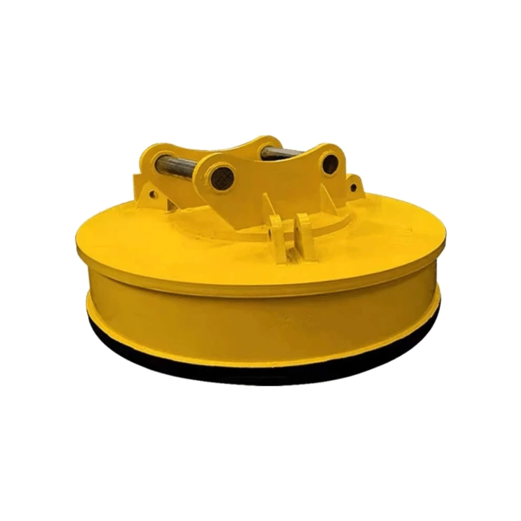 Excavator magnet on a white background