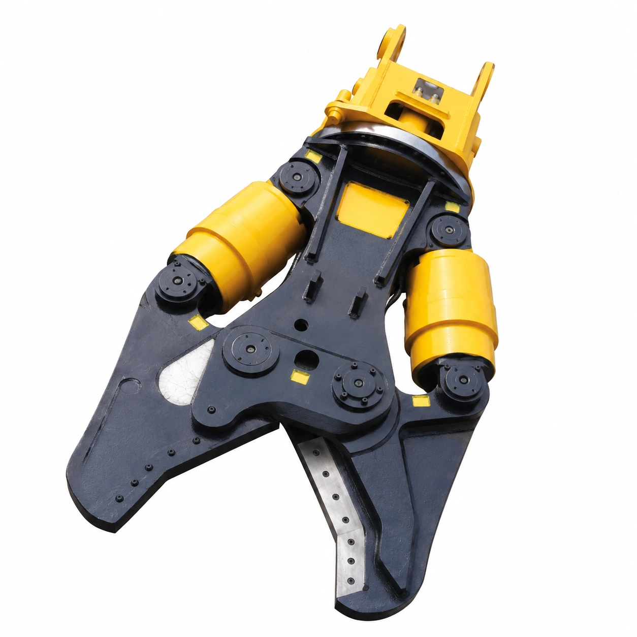 Multi-purpose demolition processor on a white background