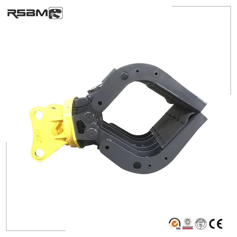 Hydraulic rotating log grapple
