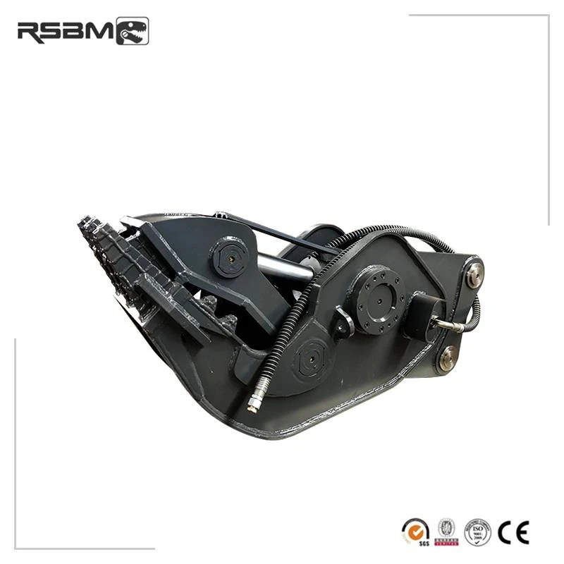 Hydraulic concrete pulverizer with fixed and moving jaws