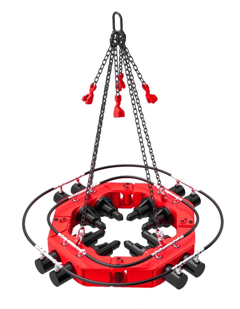 Square-pile cylinder arrangement