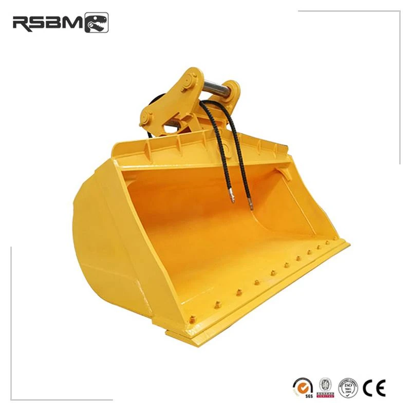 Tilting bucket on a white background